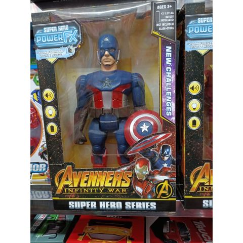 Đồ Chơi Siêu Nhân Avengers Captain America - Đội Trưởng Mỹ Pin Chạy Có Đèn Âm Thanh 810C Quà Tặng Trẻ Em