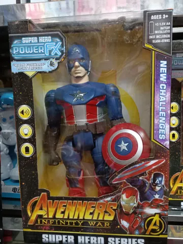 Đồ Chơi Siêu Nhân Avengers Captain America - Đội Trưởng Mỹ Pin Chạy Có Đèn Âm Thanh 810C Quà Tặng Trẻ Em