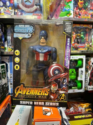 Đồ Chơi Siêu Nhân Avengers Captain America - Đội Trưởng Mỹ Pin Chạy Có Đèn Âm Thanh 810C Quà Tặng Trẻ Em