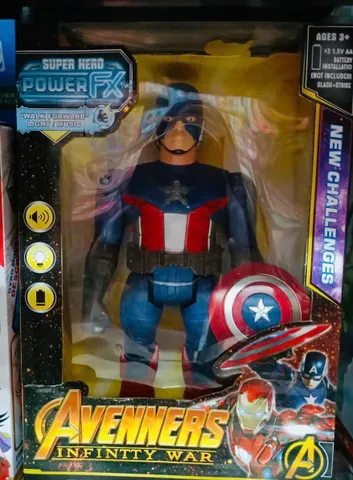 Đồ Chơi Siêu Nhân Avengers Captain America - Đội Trưởng Mỹ Pin Chạy Có Đèn Âm Thanh 810C Quà Tặng Trẻ Em