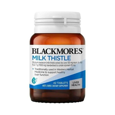 Viên uống hỗ trợ sức khỏe gan Blackmores Milk Thistle 42 viên - Giúp giải độc cơ thể và bảo vệ gan hiệu quả