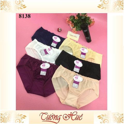 Quần lót nữ Annie 8138 phối ren lưng vừa - Đồ lót thời trang, chất liệu an toàn, thoải mái, phong cách hiện đại