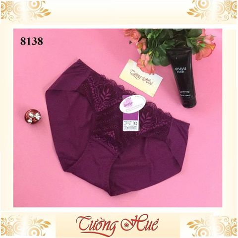 Quần lót nữ Annie 8138 phối ren lưng vừa - Đồ lót thời trang, chất liệu an toàn, thoải mái, phong cách hiện đại