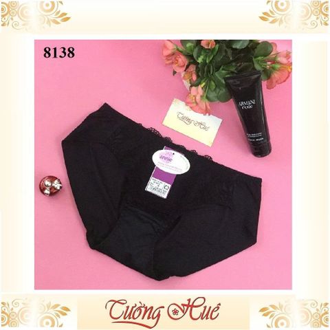 Quần lót nữ Annie 8138 phối ren lưng vừa - Đồ lót thời trang, chất liệu an toàn, thoải mái, phong cách hiện đại