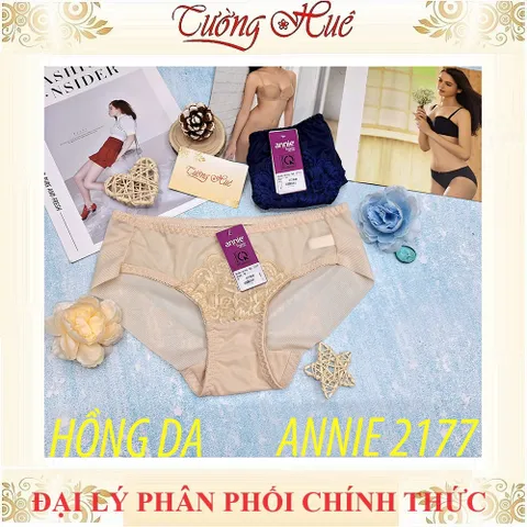 Quần Lót Nữ Phối Ren Annie QE 2177 Lưng Thấp - Thoải Mái, Chất Liệu Co Giãn 4 Chiều, Nhiều Màu Sắc, Vải Cotton An Toàn
