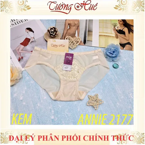 Quần Lót Nữ Phối Ren Annie QE 2177 Lưng Thấp - Thoải Mái, Chất Liệu Co Giãn 4 Chiều, Nhiều Màu Sắc, Vải Cotton An Toàn
