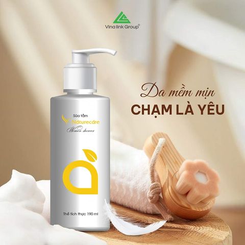 Sữa Tắm Nữ Vnaturecare Hương Hoa Hồng – Làm Sạch Dịu Nhẹ, Giữ Ẩm & Lưu Hương Lâu 190mL, Chăm Sóc Da Thiên Nhiên