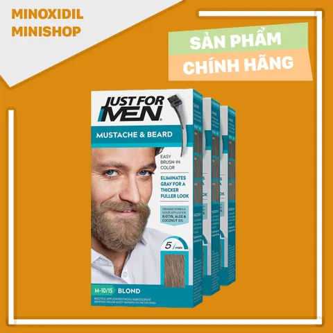 Nhuộm Râu Just for Men M-55 Real Black và M-60 Jet Black - Sản phẩm nhuộm râu chuyên dụng, an toàn và dễ sử dụng cho phong cách cá tính.