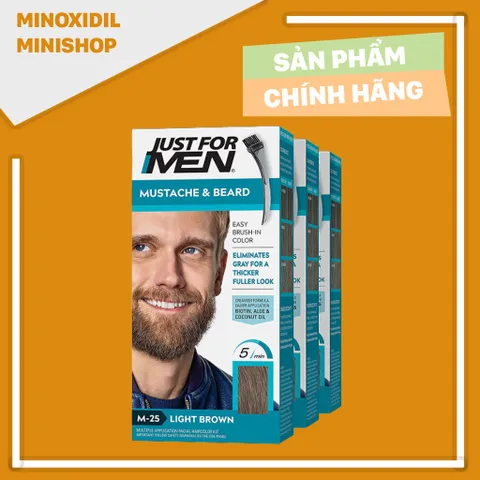 Nhuộm Râu Just for Men M-55 Real Black và M-60 Jet Black - Sản phẩm nhuộm râu chuyên dụng, an toàn và dễ sử dụng cho phong cách cá tính.