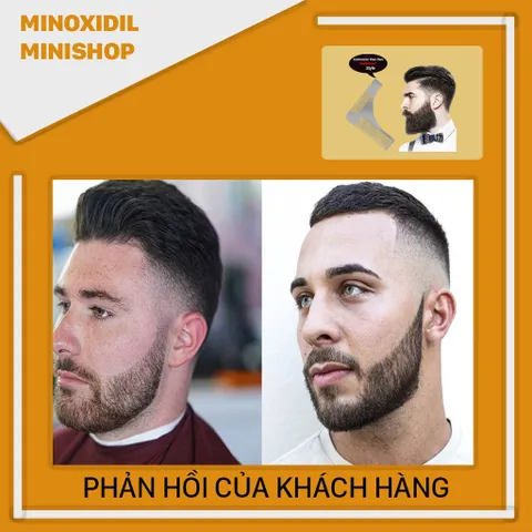 Lược Tạo Kiểu Râu Thép Chống Rỉ - Dụng Cụ Chỉnh Chu Râu Đa Năng cho Nam - Tiêu Chuẩn EU và USA