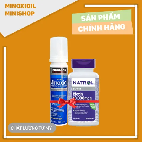 Mino 5% Foam Mọc Râu Tóc với Biotin B7 10,000mcg - Sản phẩm chăm sóc râu và tóc hiệu quả từ Mỹ