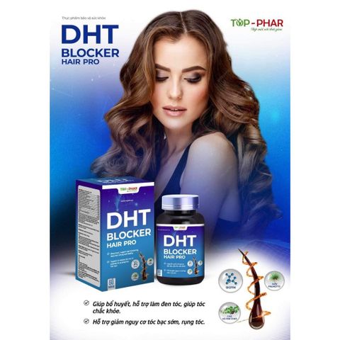 DHT Blocker Hair Pro - Viên uống hỗ trợ mọc tóc nhanh, ngăn rụng tóc và bạc sớm - Sản phẩm dưỡng tóc từ thiên nhiên Việt Nam