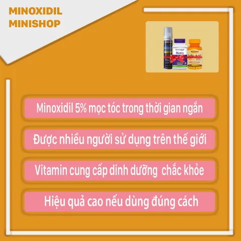 Dung Dịch Mọc Râu Tóc Kirkland 5% Minoxidil Dạng Bọt - Vitamin Biotin & Folic, Giúp Tóc Chắc Khỏe, Dinh Dưỡng Từ Mỹ