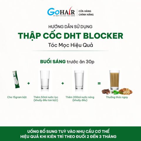 Bột Thập Cốc Mọc Tóc DHT Blocker - Hỗ Trợ Ngăn Rụng Tóc Từ Thiên Nhiên, Chứa Cọ Lùn, Tầm Ma, Anh Đào, 10 Loại Hạt Dinh Dưỡng