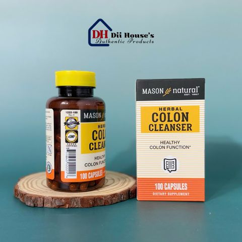 Viên Uống Bổ Sung Chất Xơ Mason Natural Colon Herbal Cleanser 100 Viên - Hỗ Trợ Sức Khỏe Đại Tràng Cho Người Lớn