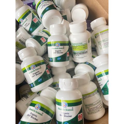 Viên Uống Organic DHT Blocker Ấn Độ - Hỗ Trợ Mọc Tóc, Ngăn Rụng Tóc, Chiết Xuất Thảo Dược An Toàn, 60 Viên