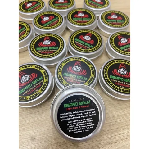 Sáp Dưỡng Râu Beard Balm Hương Hoàng Đàn - Chăm Sóc Râu Tự Nhiên, Khắc Phục Râu Khô, Giúp Râu Mềm Mại và Bóng Đẹp 30g