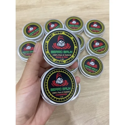 Sáp Dưỡng Râu Beard Balm Hương Hoàng Đàn - Chăm Sóc Râu Tự Nhiên, Khắc Phục Râu Khô, Giúp Râu Mềm Mại và Bóng Đẹp 30g