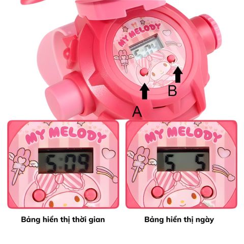 Đồng Hồ Đeo Tay Hoạt Hình Sarino/Disney - Chiếu 24 Hình Ảnh Độc Đáo, Hiển Thị Ngày Giờ, Dây Mềm Mại, Quà Tặng Cho Bé