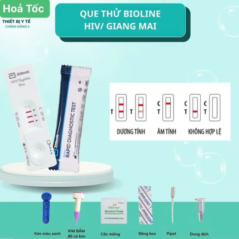 Bộ Test Nhanh DUO HIV và Giang Mai Tại Nhà - Kiểm Tra An Toàn, Tiện Lợi, Hạn Sử Dụng 2026