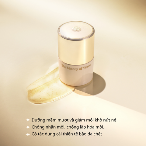 Son Dưỡng Môi Whoo Royal Essential Golden LipCerin 15ml - Dưỡng Ẩm Mềm Mại, Ngăn Ngừa Lão Hóa, Hương Thơm Dễ Chịu, Quà Tặng Sang Trọng