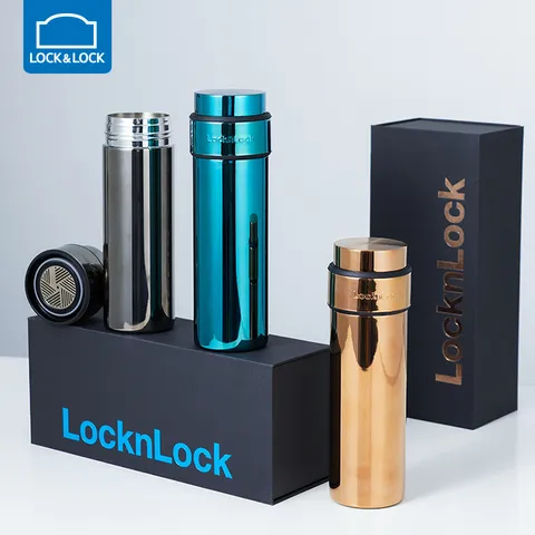 Bình Giữ Nhiệt LocknLock VIP Timbler LHC4289, Dung Tích 480ml, 3 Màu, Có Khay Lọc Trà  Kèm Hộp