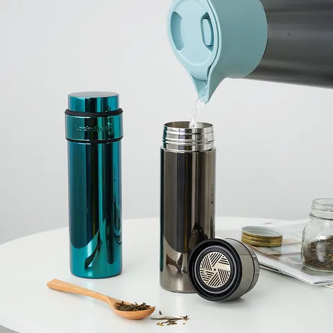 Bình Giữ Nhiệt LocknLock VIP Timbler LHC4289, Dung Tích 480ml, 3 Màu, Có Khay Lọc Trà  Kèm Hộp