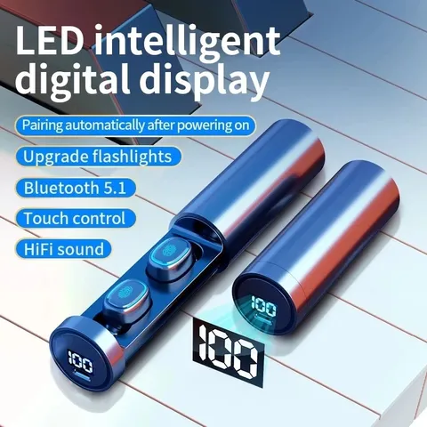 Tai nghe không dây Bluetooth HiFi C1 TWS V5.3 - Âm thanh chất lượng cao, chơi game, nghe nhạc, microphone tích hợp, chống thấm nước IPX6