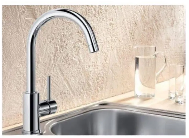 Vòi Rửa Bát Nóng Lạnh Blanco Mida Chrome - Thiết Kế Hiện Đại, Xoay 360 Độ, Chống Bắn Nước Tối Ưu