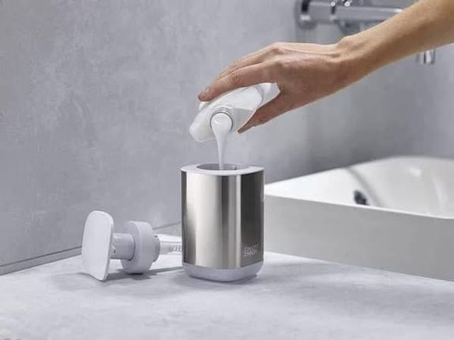 Bình Đựng Xà Phòng Inox Joseph Joseph 70532 Presto 350ml - Hộp Đựng Nước Rửa Tay Tiện Ích, Thiết Kế Chống Trượt & Dễ Sử Dụng