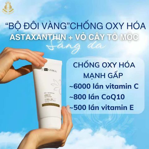 Kem Chống Nắng Vxebra 50g - Kiềm Dầu, Nâng Tone Nhẹ, Dưỡng Ẩm, Chống Nước Cho Da Mặt, An Toàn Cho Mọi Loại Da