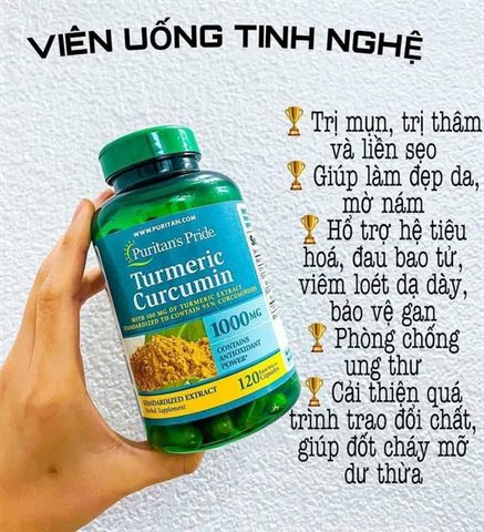 {Flash Sale} Viên Nghệ Turmeric Curcumin 1000mG Puritan's Pride 120 vien