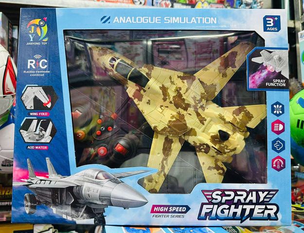 Đồ Chơi Máy Bay Điều Khiển Từ Xa 9038 - RC Spray Fighter High Speed Có Hiệu Ứng Đèn LED và Phun Hơi Nước, Quà Tặng Hấp Dẫn Cho Trẻ Em