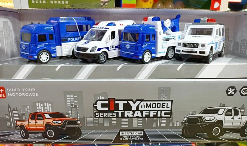 Đồ chơi 4 xe ô tô chạy đà 567 - Đồ chơi giáo dục sáng tạo cho trẻ em từ 3 tuổi, phát triển tư duy và kỹ năng vận động