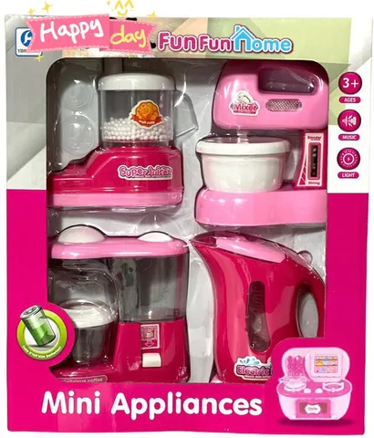 Bộ đồ chơi gia đình Hello Kitty House hold set gồm 4 món đồ gia dụng có đèn và âm thanh YH858-3 giao ngẫu nhiên