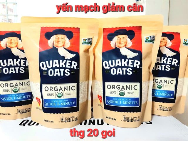 Yến Mạch Quaker Oats 454g (Tem Xanh) - Thực Phẩm Lành Mạnh, Dinh Dưỡng Cho Bữa Sáng, Giàu Chất Xơ, Nguồn Gốc Từ Mỹ
