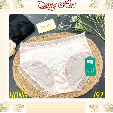 Quần Lót Nữ Ding Dang J92 Lụa Lạnh Mát Phối Ren Mềm Cao Cấp - Thoáng Khí, Cạp Cao, Nhiều Màu Sắc Cho Phái Đẹp