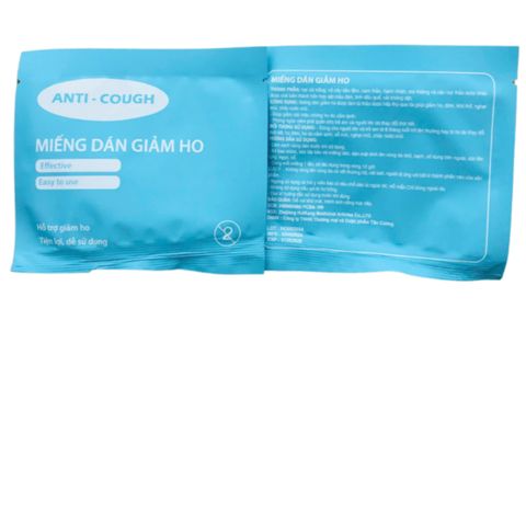 Miếng Dán Giảm Ho Tự Nhiên Anti-Cough - Hỗ Trợ Giảm Ho, Cảm Lạnh, Viêm Phế Quản - Hộp 6 Miếng Dán Cho Người Lớn & Trẻ Em