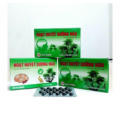 Hoạt Huyết Dưỡng Não Đại Uy - Bổ Não Tăng Cường Trí Nhớ, Hỗ Trợ Tuần Hoàn Máu - Hộp 100 Viên Chất Lượng Cao