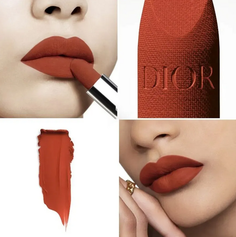 [ nobox ] Son Lì Dior Rouge Dior Couture Lipstick Velvet Finish 840 Rayonnante Màu Đỏ Cam Đất 357158