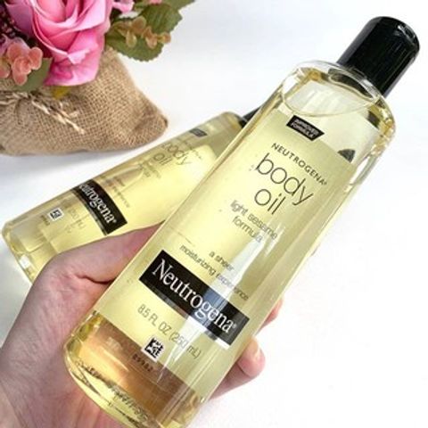 Dầu Dưỡng Thể Neutrogena Body Oil Light 250ml - Sáng Mịn Da, Dưỡng Ẩm Tự Nhiên Từ Dầu Vừng, Chăm Sóc Da Khỏe Mạnh