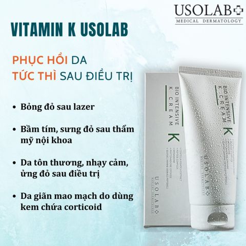 Kem dưỡng Vitamin K Cream Usolab 50ml làm dịu, phục hồi da nhạy cảm và căng bóng da