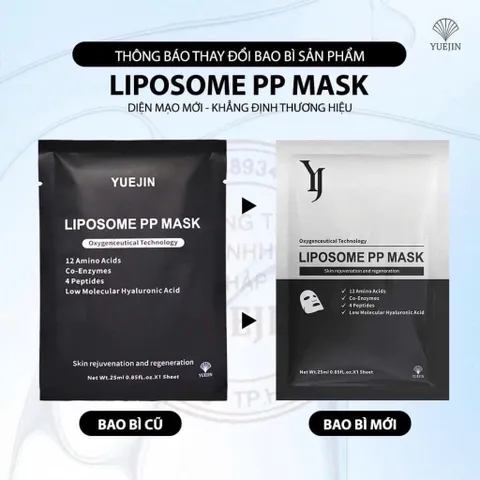 Mặt nạ Yuejin Liposome PP Mask Mặt nạ đen siêu phục hồi, cấp ẩm và tái sinh đa tầng cao cấp
