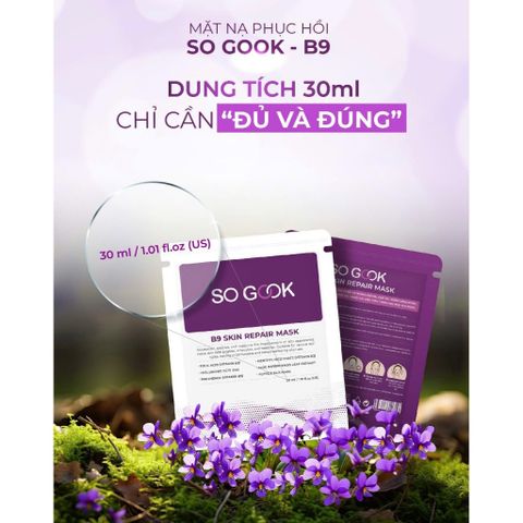Mặt Nạ B9 So Gook/ Sogook Skin Repair Phục Hồi, Giữ Ẩm, Mát Lạnh Làm Dịu Da 25ml