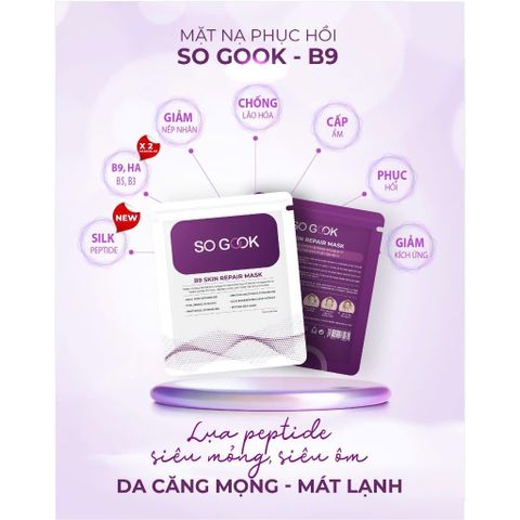 Mặt Nạ B9 So Gook/ Sogook Skin Repair Phục Hồi, Giữ Ẩm, Mát Lạnh Làm Dịu Da 25ml