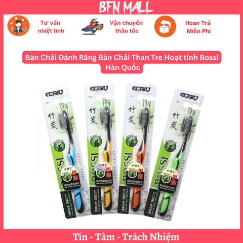 Bàn Chải Đánh Răng Bàn Chải Than Tre Hoạt tính Bossi Hàn Quốc - an toàn tuyệt đối cho sức khỏe