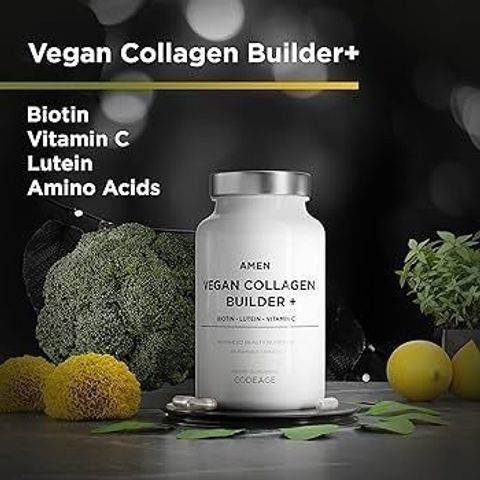 Viên Uống Tự Sinh Codeage Amen Vegan Collagen Builder+ Làm Sáng Da, Giúp Da Căng Mịn Săn Chắc 30 viên