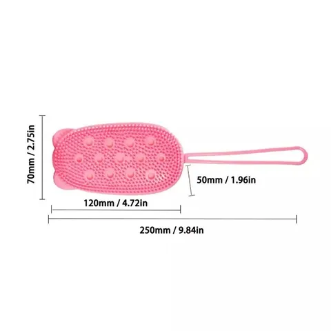 Bông tắm silicon tẩy tế bào chết tạo bọt 2 mặt massage toàn thân mềm mịn