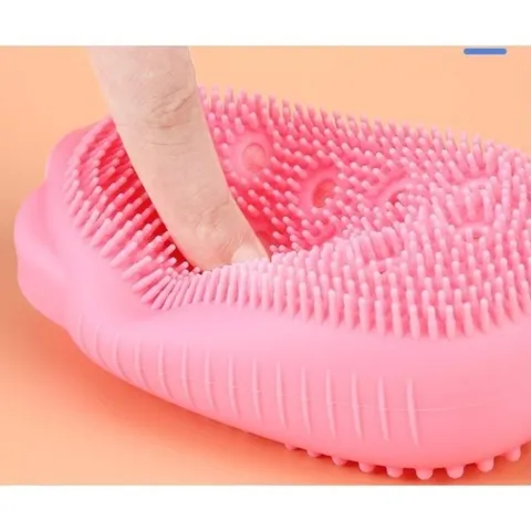 Bông tắm silicon tẩy tế bào chết tạo bọt 2 mặt massage toàn thân mềm mịn