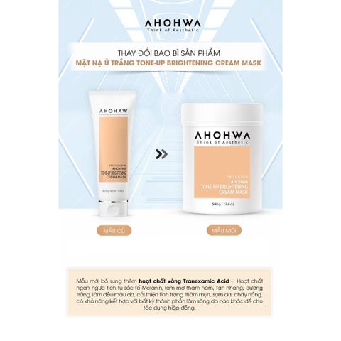 Mặt Nạ Ủ Trắng Ahohwa Tone-Up Brightening Cream Mask 20g